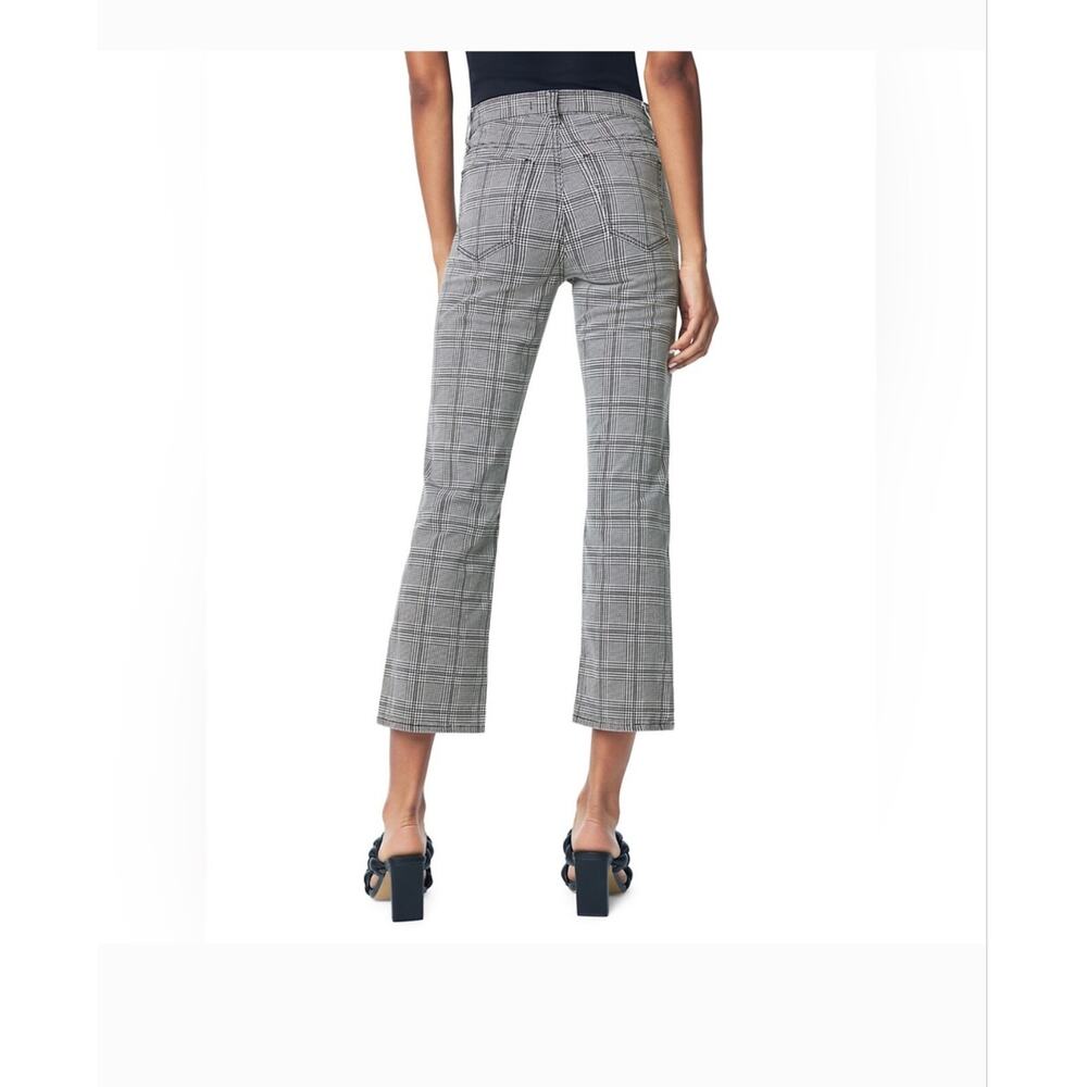 Joe's Jeans Callie High Rise Bootcut Plaid Pants 29 8 Black Cavendish Check Crop - Picture 2 of 8